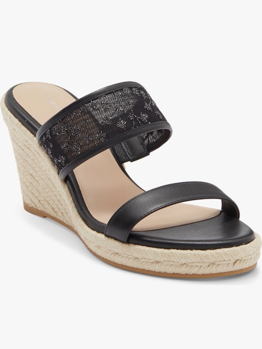 Stuart Weitzman Lily Espadrille Wedge Slide Sandal